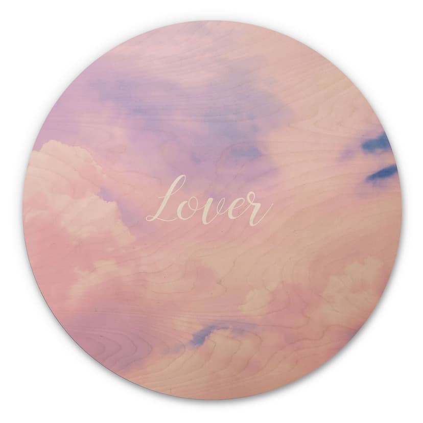 Cuadro de madera Lover - inspirado en Taylor Swift - Redondo