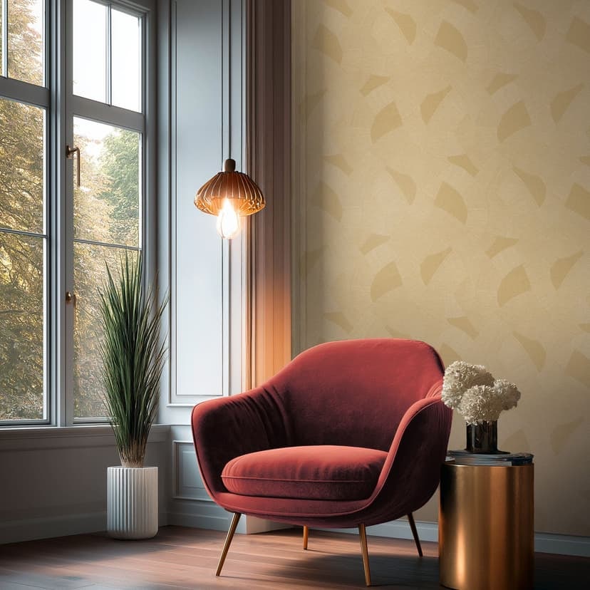 Papel pintado no tejido formas geométricas marrón amarillo papel pintado papel pintado geométrico
