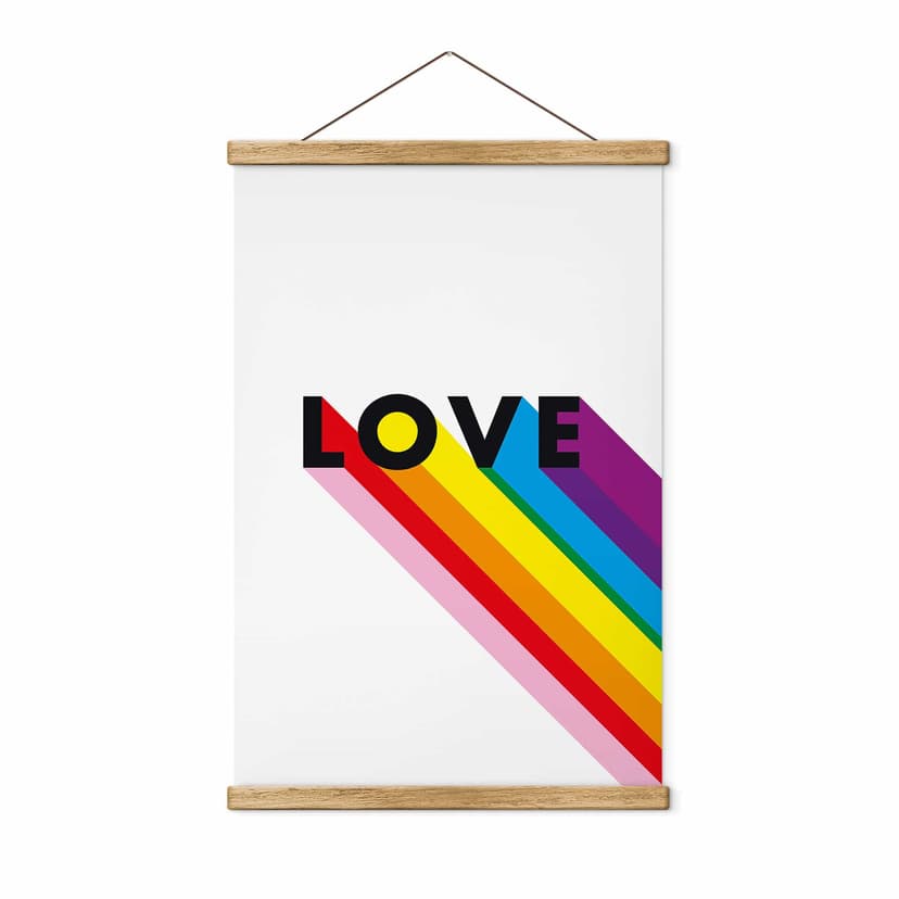 Póster de tela LGBTQIA+ Love Rainbow