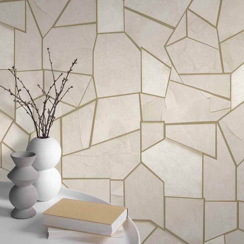 Papel pintado no tejido MOSAIQUE Elle Decoration 4, beige