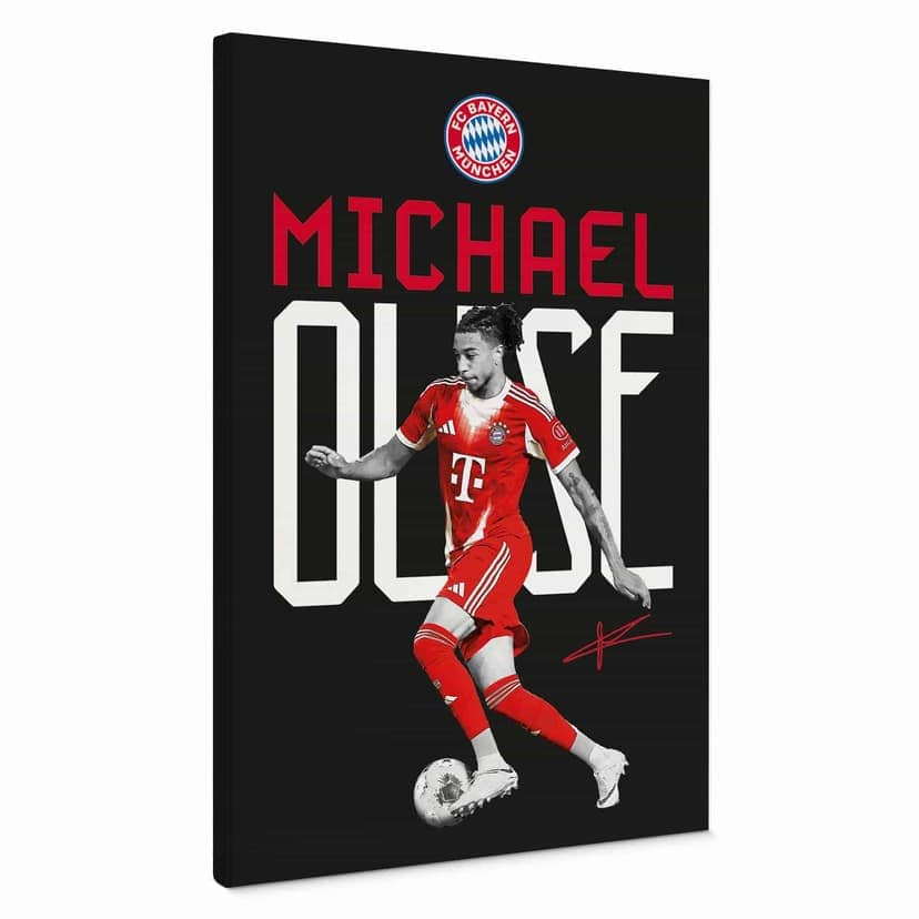 Lienzo del jugador del FC Bayern Michael Olise 2025/26