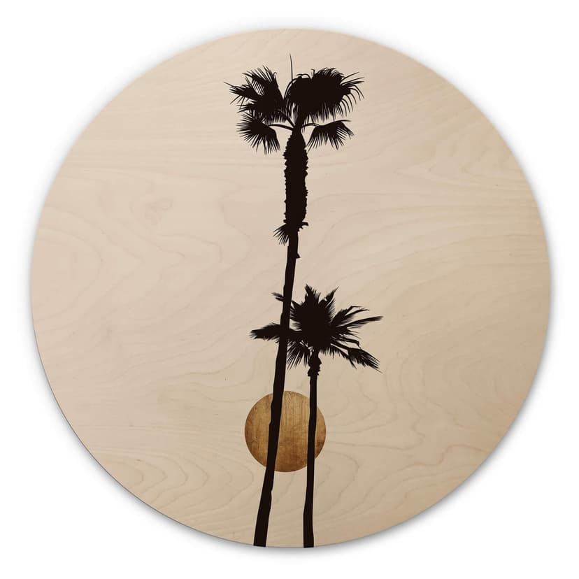 Cuadro de madera Kubistika - Paradiso - Redondo
