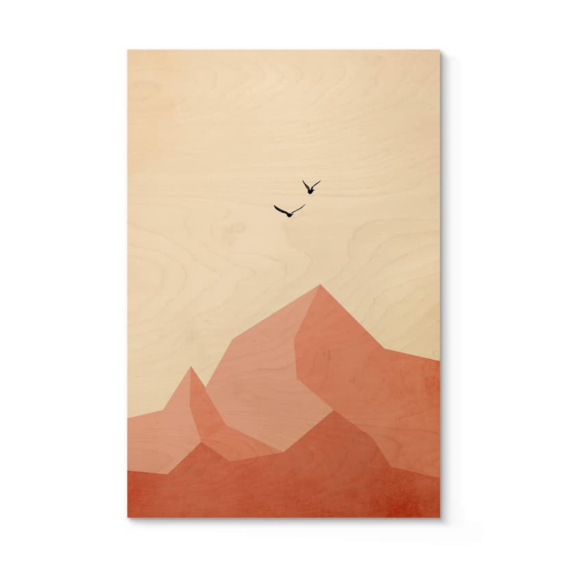 Cuadro de madera Kubistika - Zugspitze