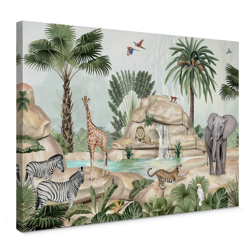 Lienzo Kikki Belle - Paraíso en la jungla