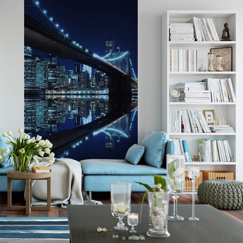 Fotomural Brooklyn Bridge noche