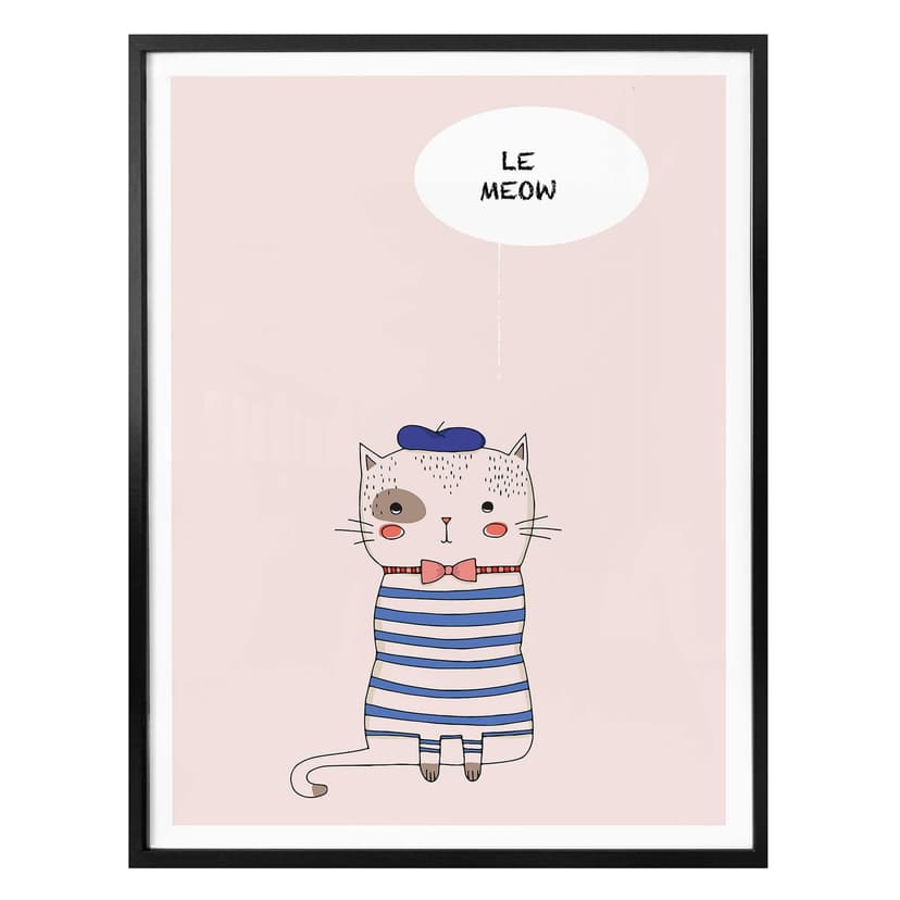 Póster Kubistika - Le Meow