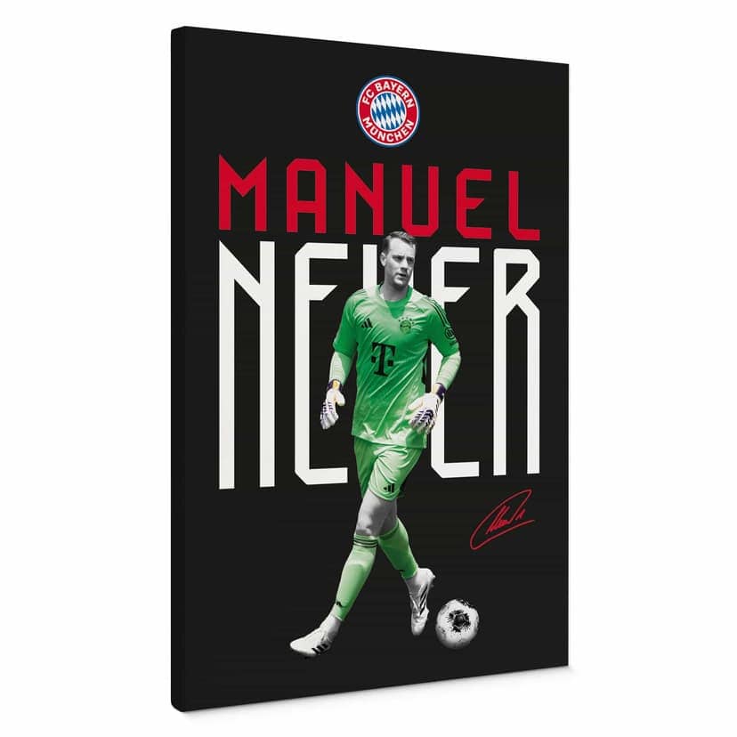Lienzo del jugador del FC Bayern Manuel Neuer 2025/26