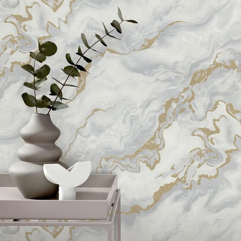 Papel pintado Tela sin tejer MYSTIC SPELL Elle Decoration 4, gris claro