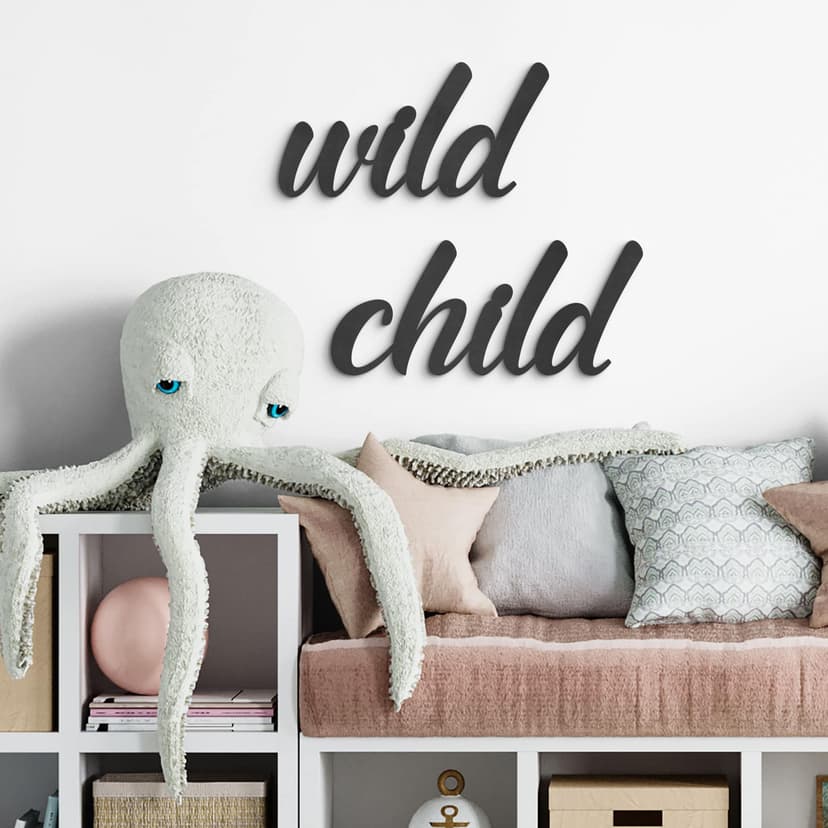 letra 3D Wild Child - Decoración MDF
