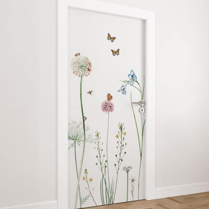 Vinilo para puertas Prado de mariposas - Sir Edward - Decoración autoadhesiva para puertas