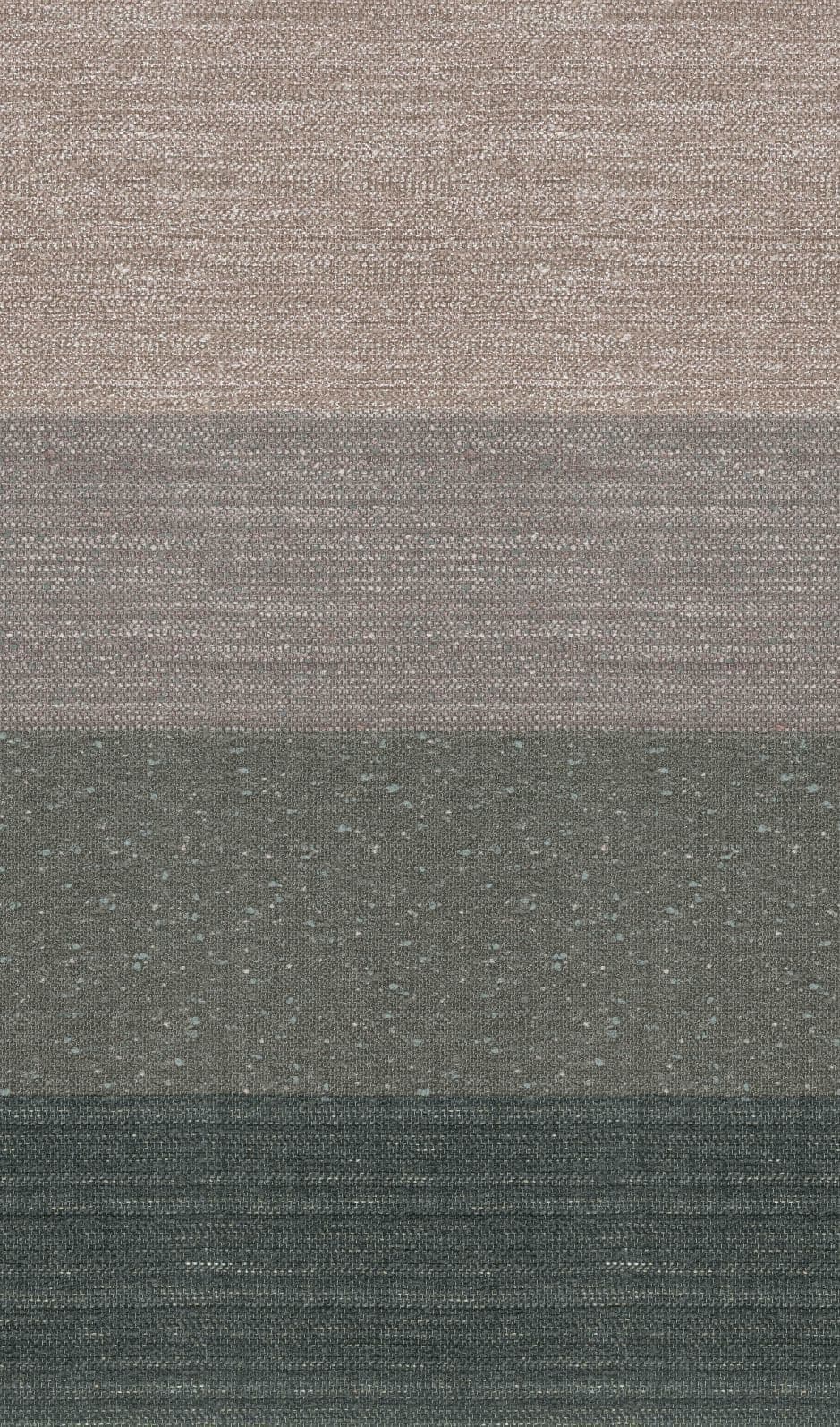 Fotomurale con motivo textil a rayas en beige crudo y gris 2,7 x 1,59 m