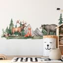 Papel pintado Habitación infantil ForestAnimals blanco verde - Papel pintado no tejido Designwalls 2 - 2,55 x 3,5 m