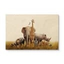 Cuadro de madera de animales africanos
