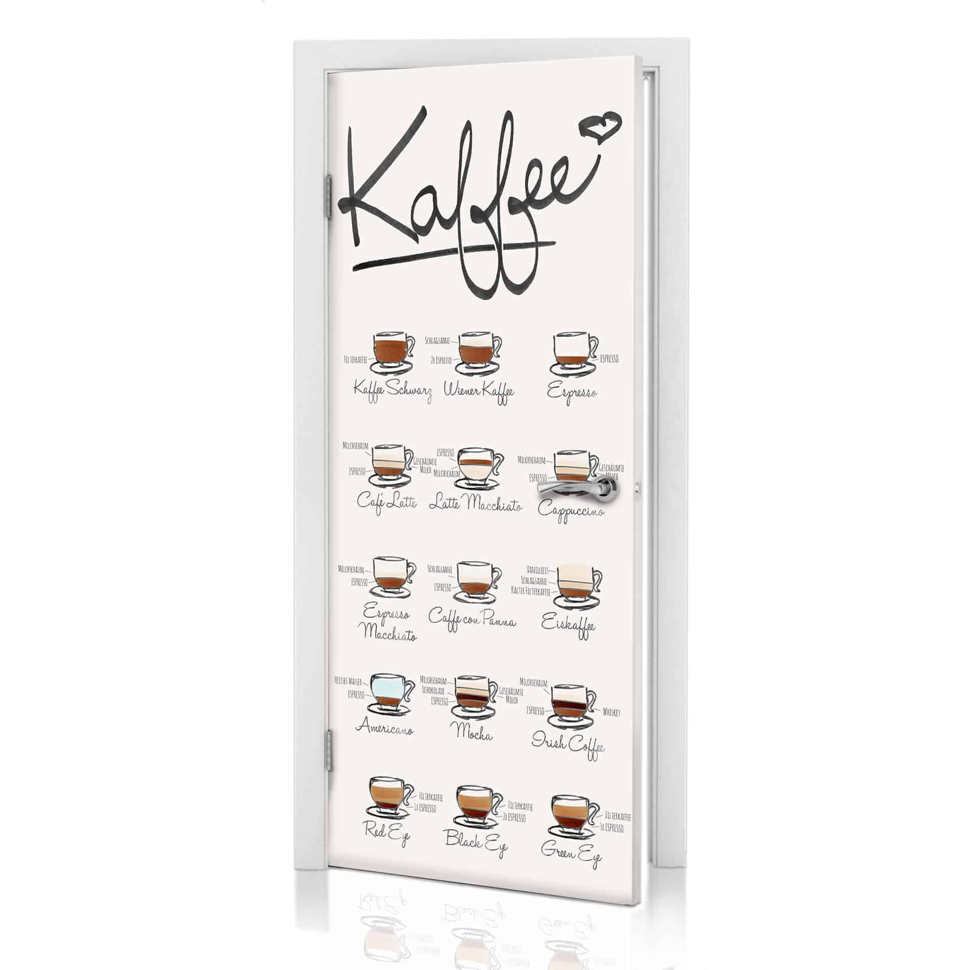 Puerta de diseño variedades de café 91x200 cm