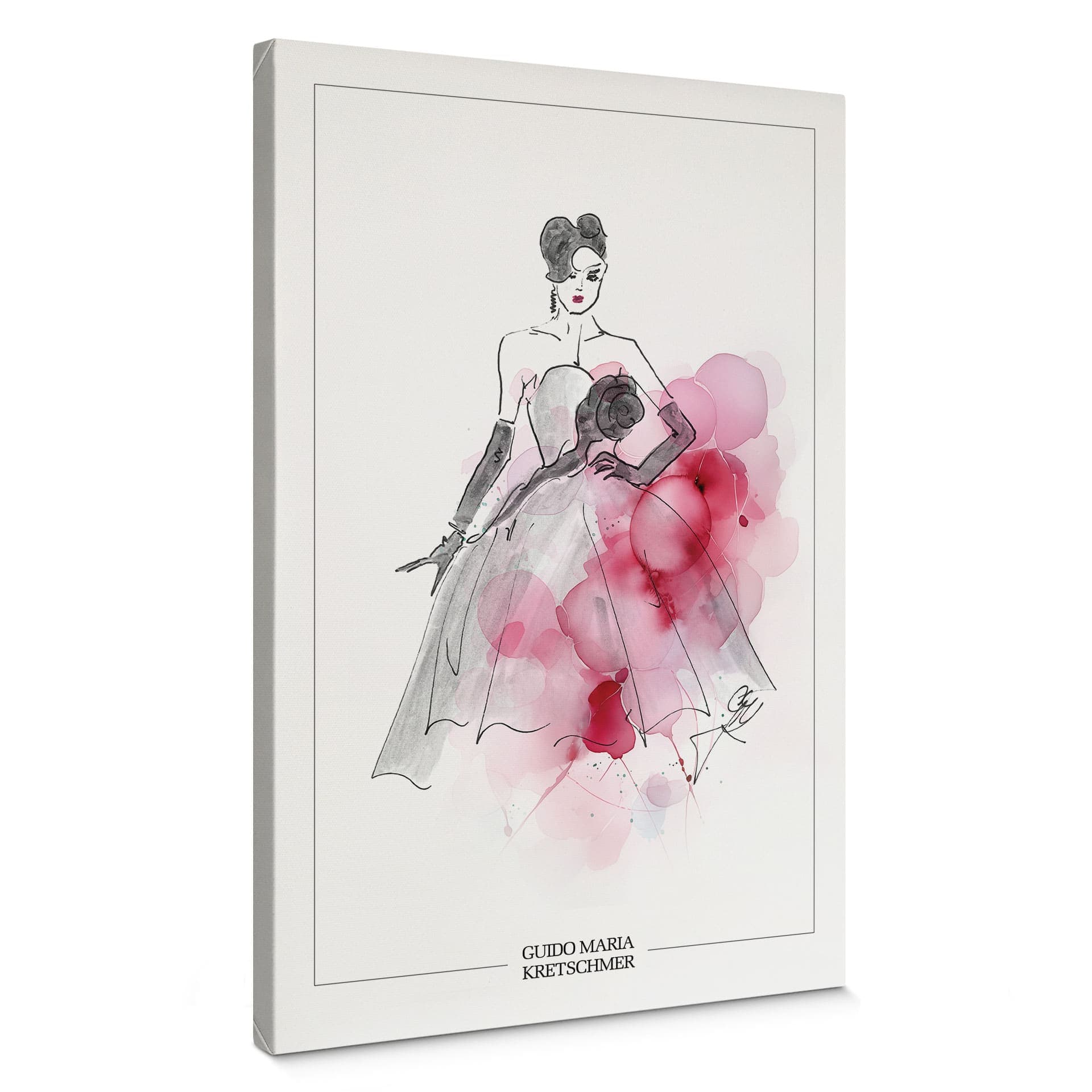 Cuadro Audrey en lienzo rojo - Colección Guido Maria Kretschmer - 40x60 cm