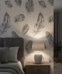 Papel pintado no tejido liso moderno en beige 