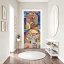 Vinilo para puertas Burggarten - Trébol - Decoración autoadhesiva para puertas