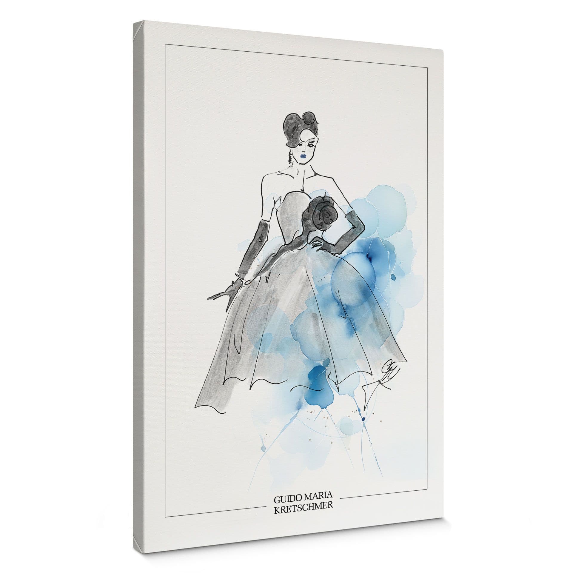 Cuadro lienzo Audrey en azul - Colección Guido Maria Kretschmer - 40x60 cm
