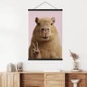 Póster de tela Peace Capybara