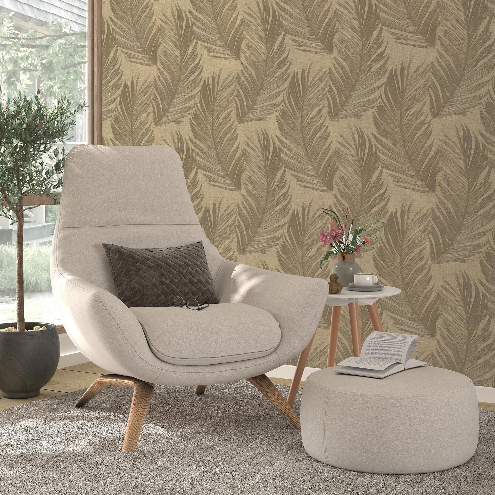 Papel pintado no tejido, Papel pintado motivo pan de oro Aurora