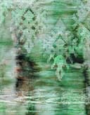 Fotomural con motivo abstracto de bosque de abedules en gris verdoso con textura 3,4 x 2,65 m