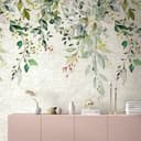 Papel pintado floral flores, hojas Papel pintado no tejido naturaleza mate en beige 2,70 x 1,59 m