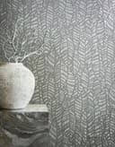 Papel pintado no tejido gráfico moderno en gris 