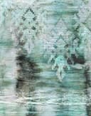 Fotomurale con motivo estructura abstracta con formas ornamentales en azul 2,7 x 2,12 m
