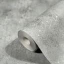 Papel pintado no tejido gráfico moderno en gris 