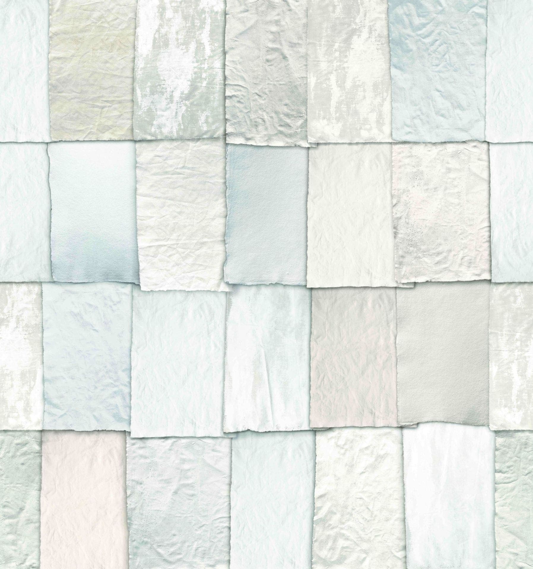 Fotomurale Papel patchwork blanco y beige con textura fina 3,4 x 3,18 m