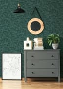 Papel pintado no tejido aspecto mármol moderno en verde 