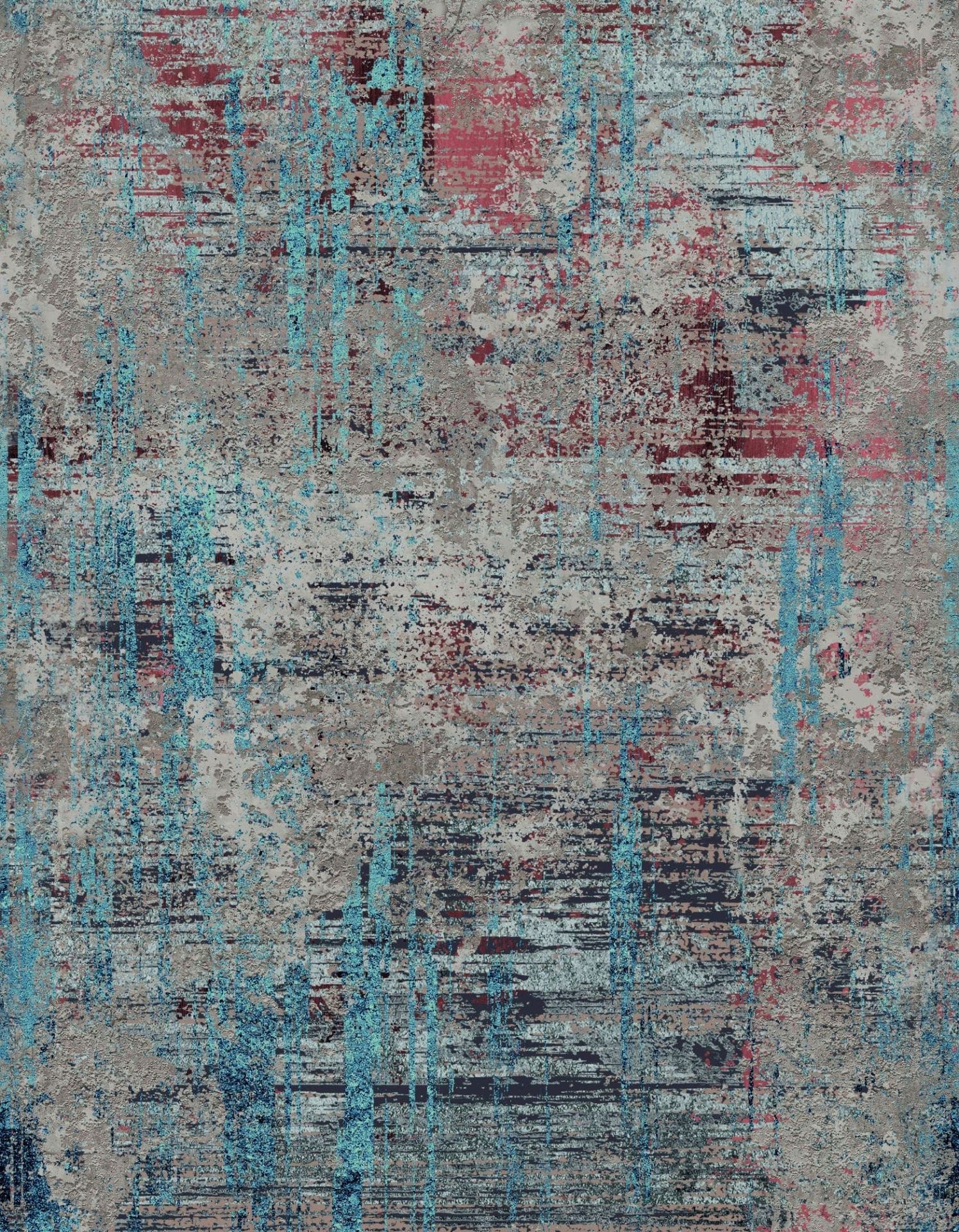 Fotomurale Urban used look en beige y azul con textura 3,4 x 2,65 m