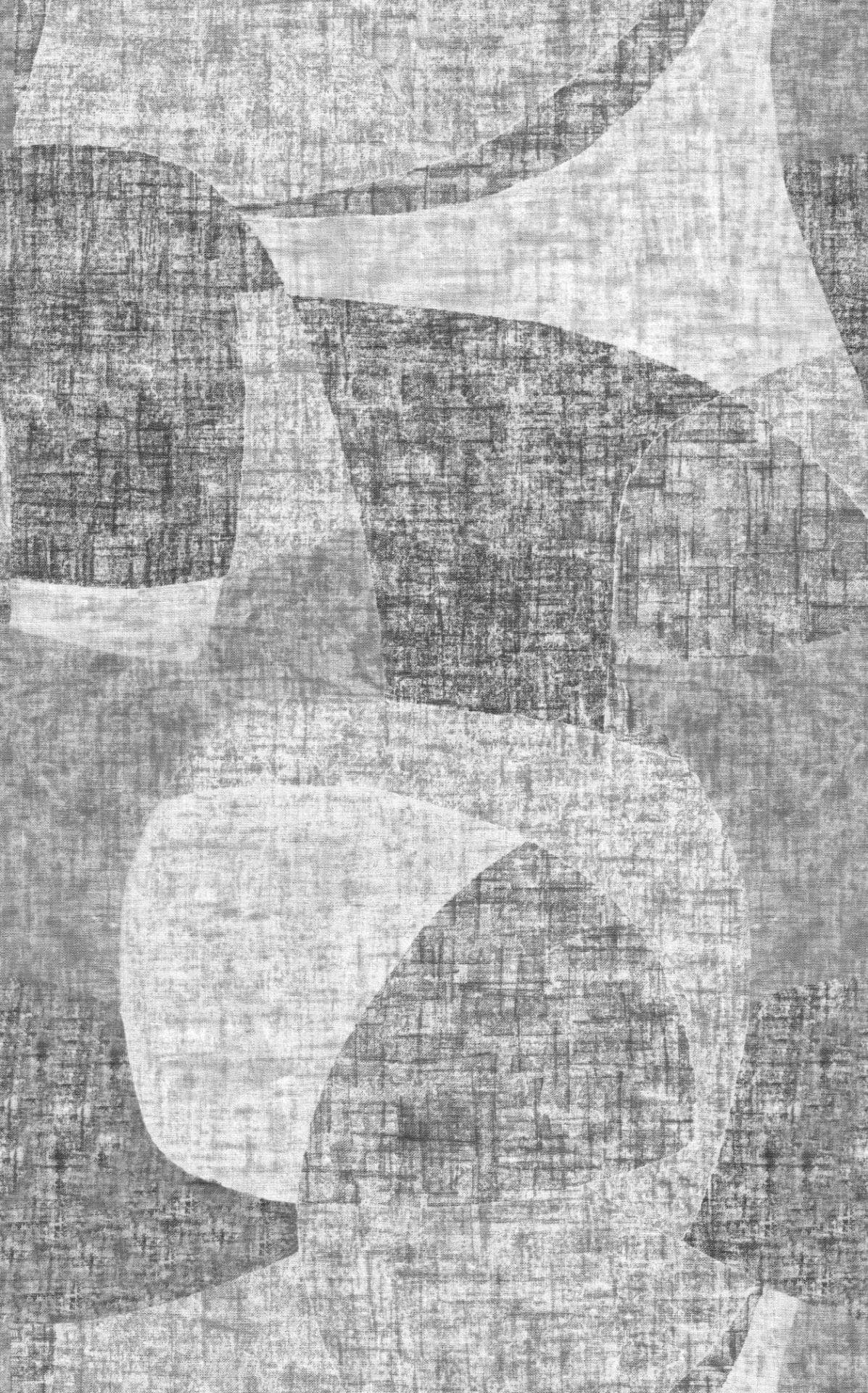 Fotomurale Formas abstractas en gris con estructura en estilo de mediados de siglo 3,4 x 2,12 m