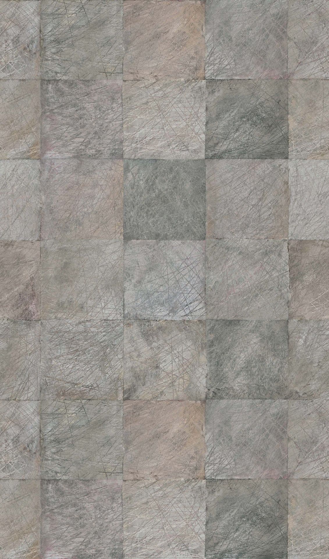 Fotomurale azulejos de hormigón patchwork en gris beige moderno 2,7 x 1,59 m
