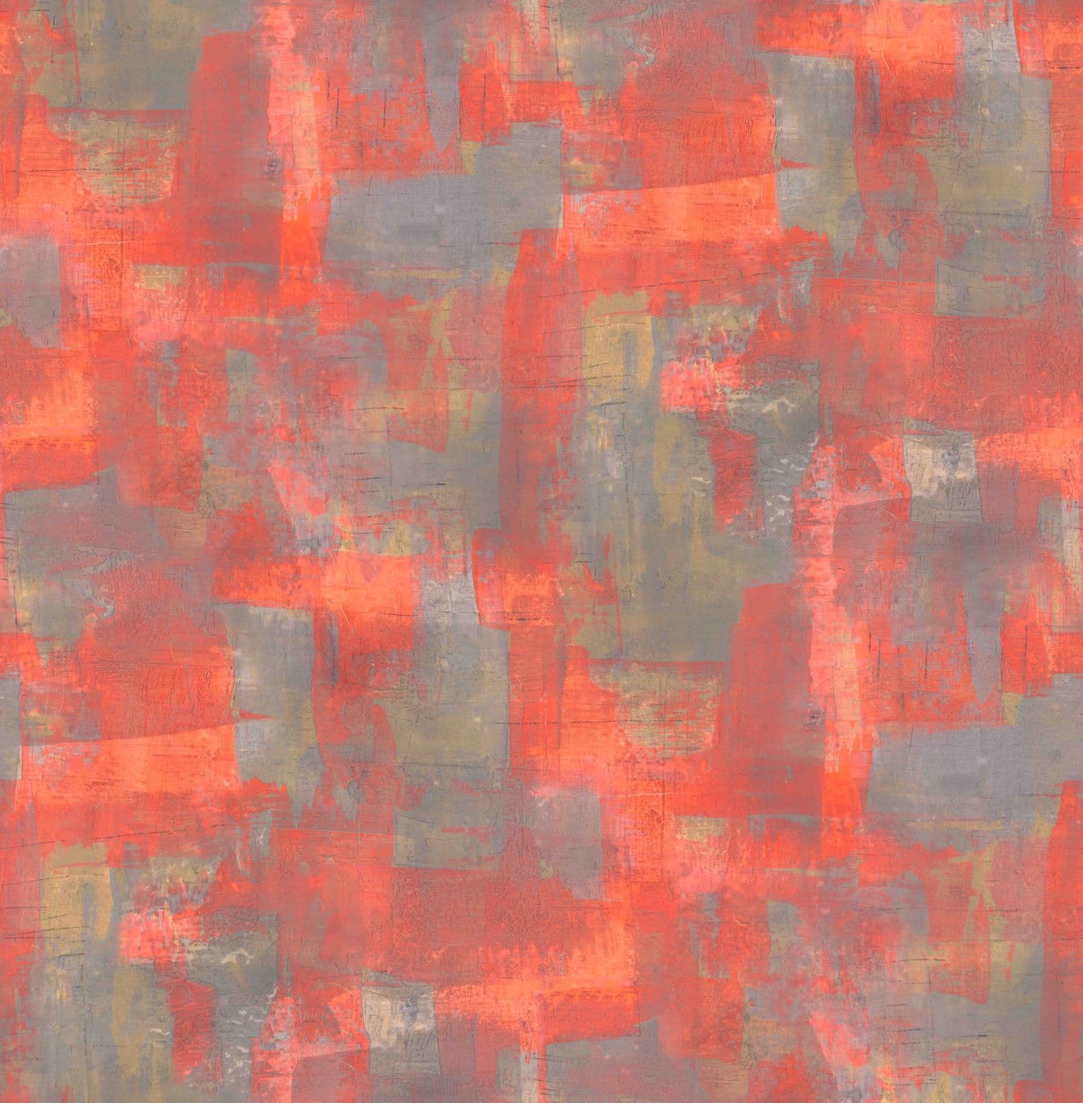 Fotomurale Campos de color abstractos en rojo gris y ocre con textura 2,7 x 2,65 m