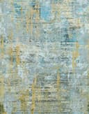 Fotomurale Textura mural abstracta en azul grisáceo con acentos dorados en Used 2,7 x 2,12 m