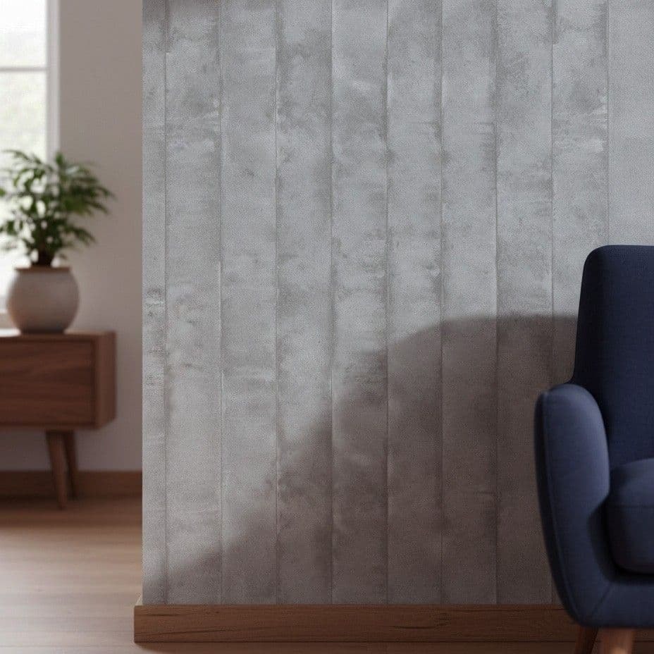 Papel pintado no tejido textura moderna en gris 