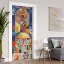Vinilo para puertas Burggarten - Trébol - Decoración autoadhesiva para puertas