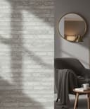 Papel pintado no tejido efecto piedra moderno en gris 