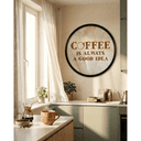 Póster El café siempre es una buena idea - Redondo