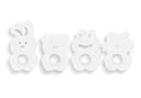 Letras decorativas servilleteros 3D animales (4 piezas)