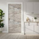 Vinilo para puertas efecto piedra - Pared de piedra natural - Decoración autoadhesiva para puertas