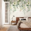 Papel pintado floral flores, hojas Papel pintado no tejido naturaleza mate en beige 2,70 x 1,59 m