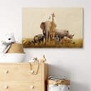 Cuadro de madera de animales africanos