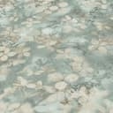 Papel pintado no tejido floral con hojas en verde