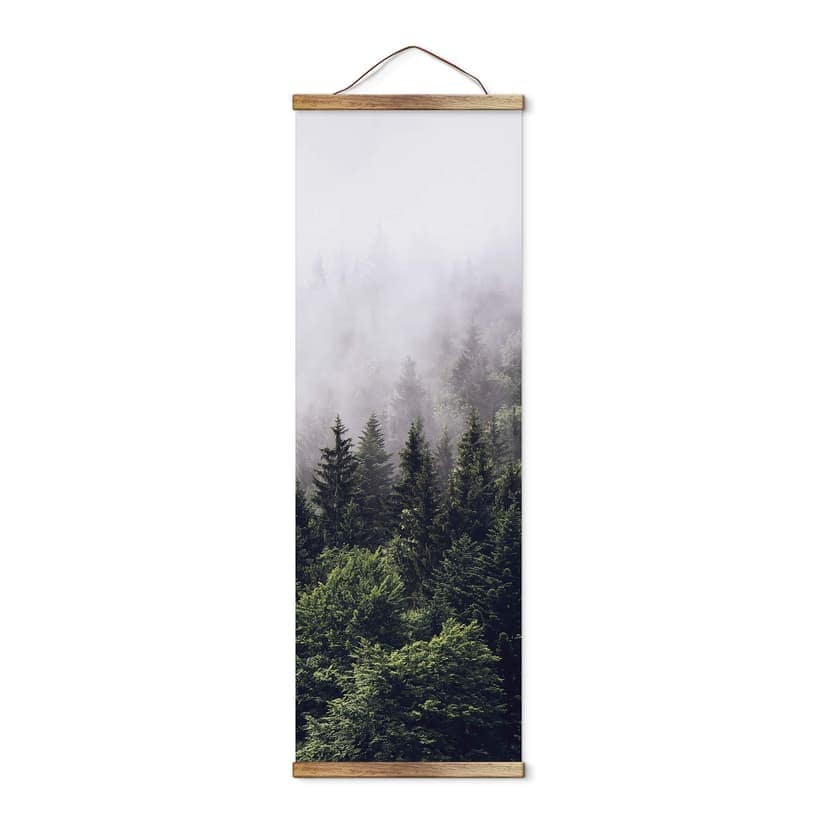 Lienzo, Póster de tela para colgar Bosque brumoso - Panorama