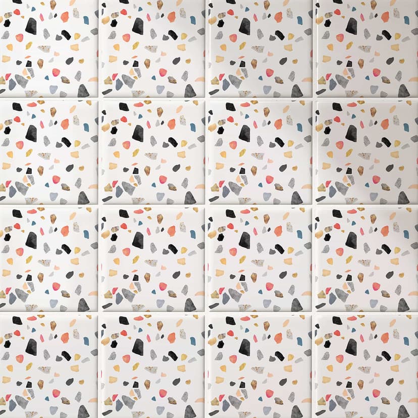 Azulejos Adhesivos Fredriksson - Terrazo de colores - Lote de 12