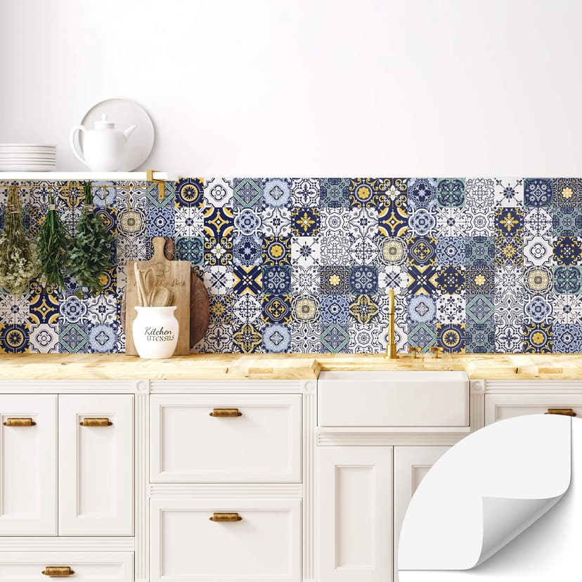 Salpicadero de cocina autoadhesivo Azulejos marroquíes