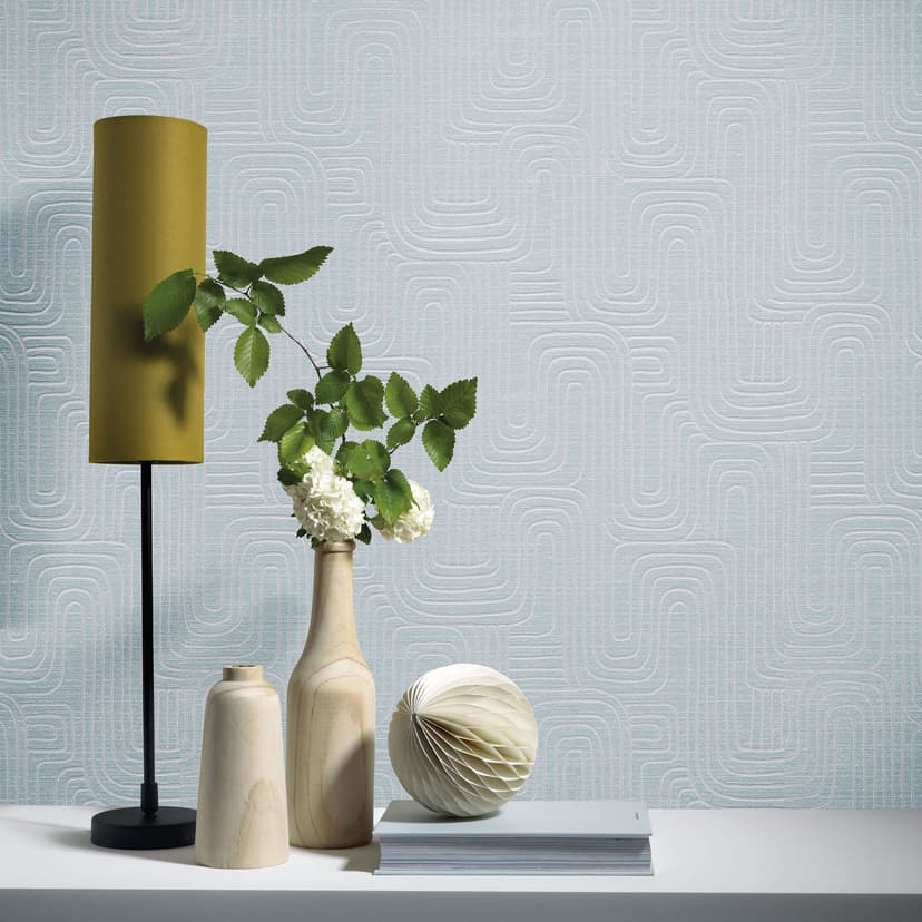 Papel pintado gráfico Opus verde