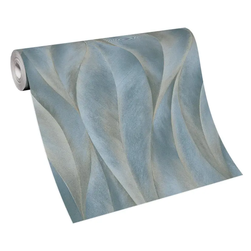 Papel pintado tejido-no tejido Guido Maria Kretschmer Fashion for Walls azul oscuro